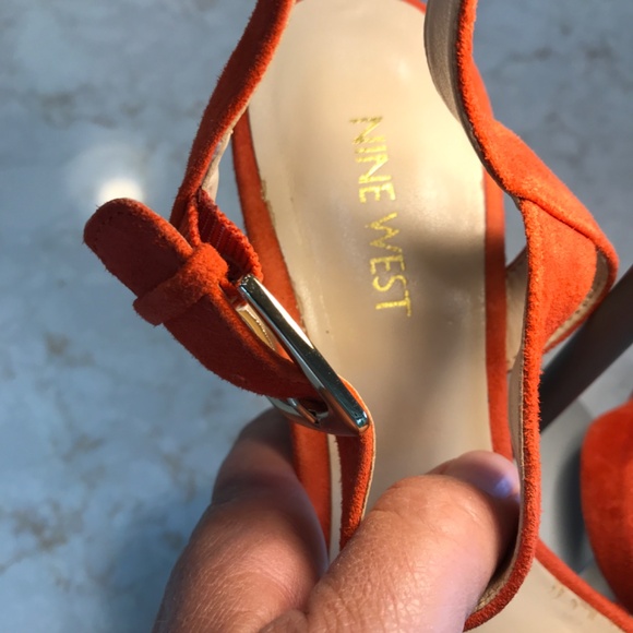 Orange Nine West Pumps Size 8 - Picture 3 of 5